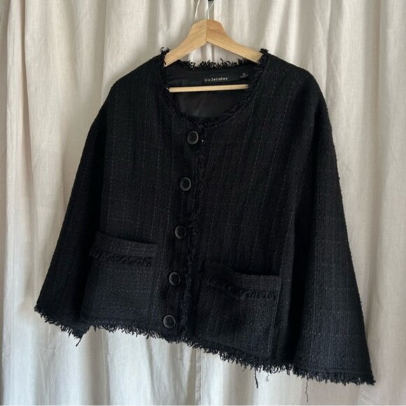 Iris Setlakwe Tweed Black Blazer 12 - Picture 7 of 7